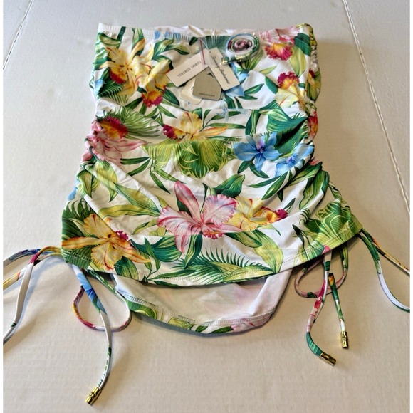 S/P  Tommy Bahamma Blue Orchid Garden Bandini Tankini Swimsuit Hawaiian Tropical - Picture 5 of 10
